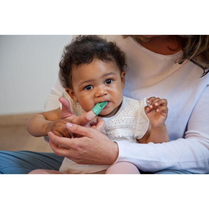 Periuta de dinti pentru bebelusi, din cauciuc natural, pentru folosire pe deget, Gruenspecht 687-00 [2]