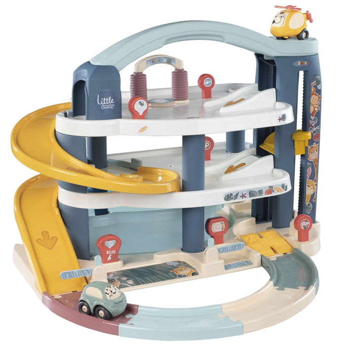 Pista de masini Smoby Big Garage cu masinuta si elicopter [1]