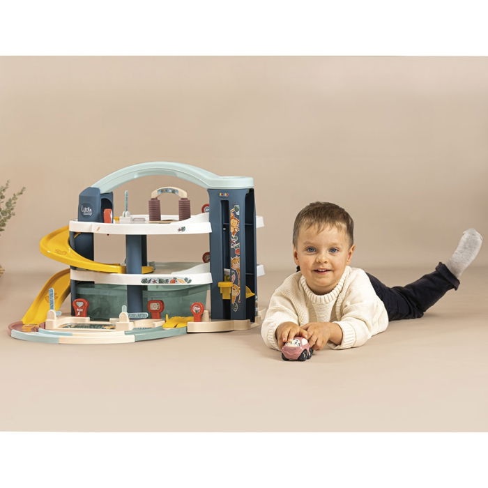 Pista de masini Smoby Big Garage cu masinuta si elicopter [6]