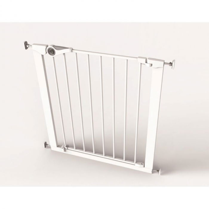 Poarta de siguranta Noma Easy Fit, presiune, 75-82 cm, metal alb [5]
