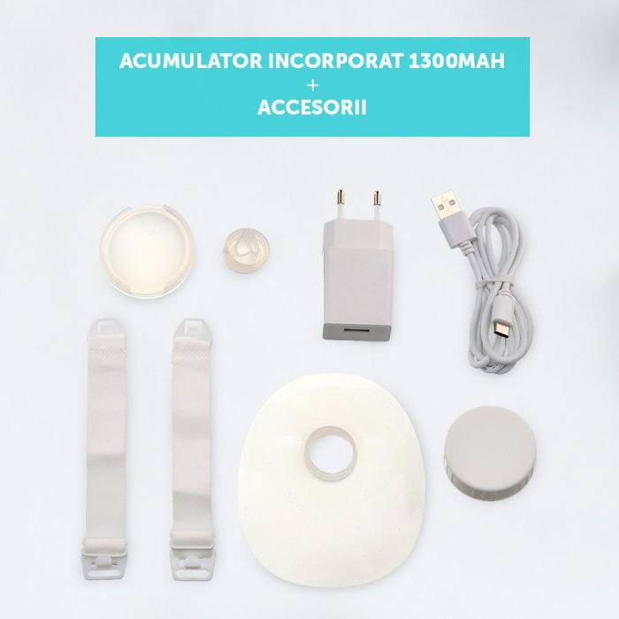 Pompa de san electrica si portabila,10 niveluri de extragere, 5 niveluri de masaj, display LED, functie de memorie, capacitate 180ml, U-Grow [10]