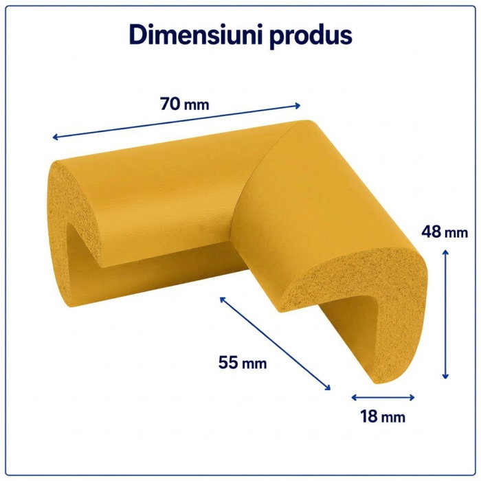 Protectie colturi mobilier, galben [1]