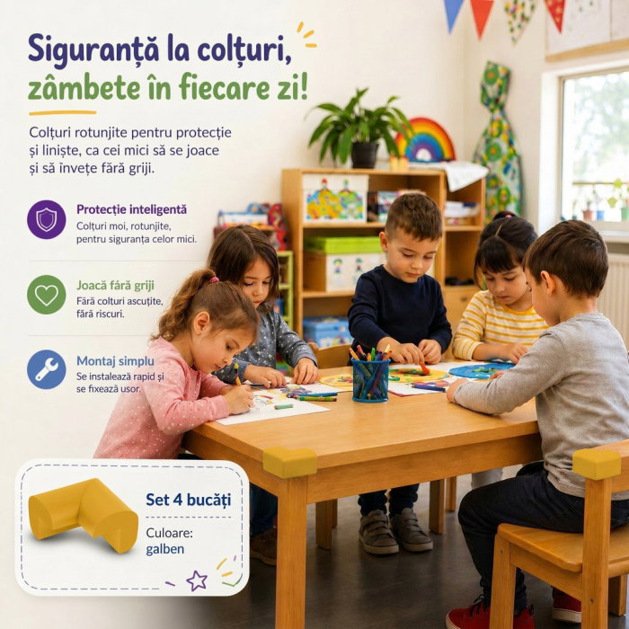 Protectie colturi mobilier, galben [4]