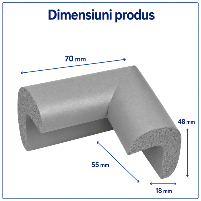 Protectie colturi mobilier, gri [1]