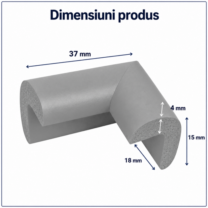 Protectie colturi mobilier, gri [3]