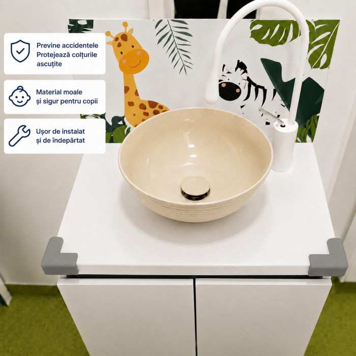 Protectie colturi mobilier, gri [2]