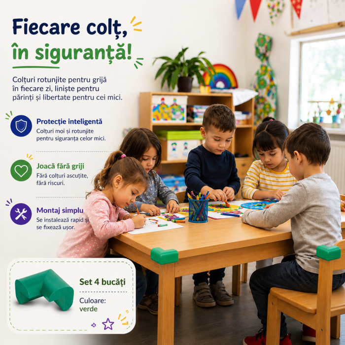 Protectie colturi mobila, verde [4]