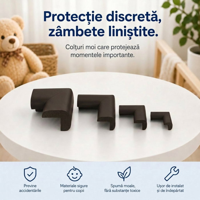 Protectie colturi mobilier, negru [10]