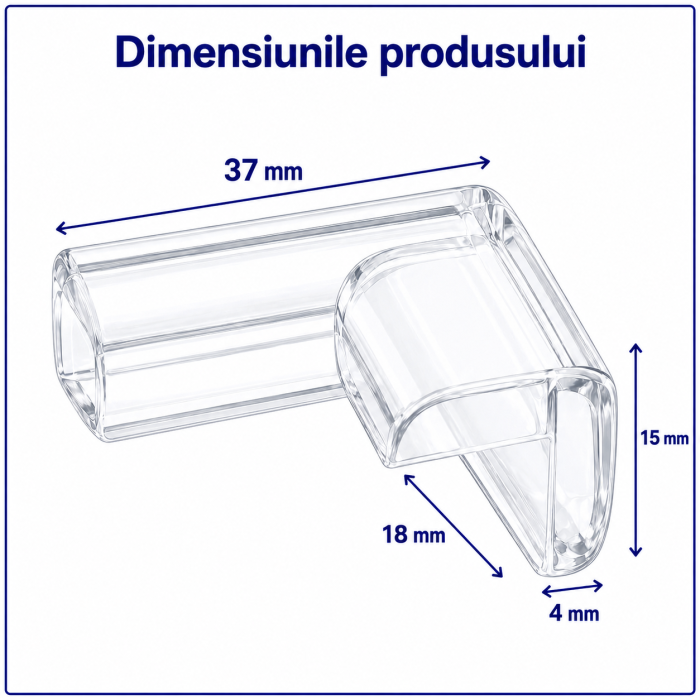 Protectie colturi mobilier, transparent [3]