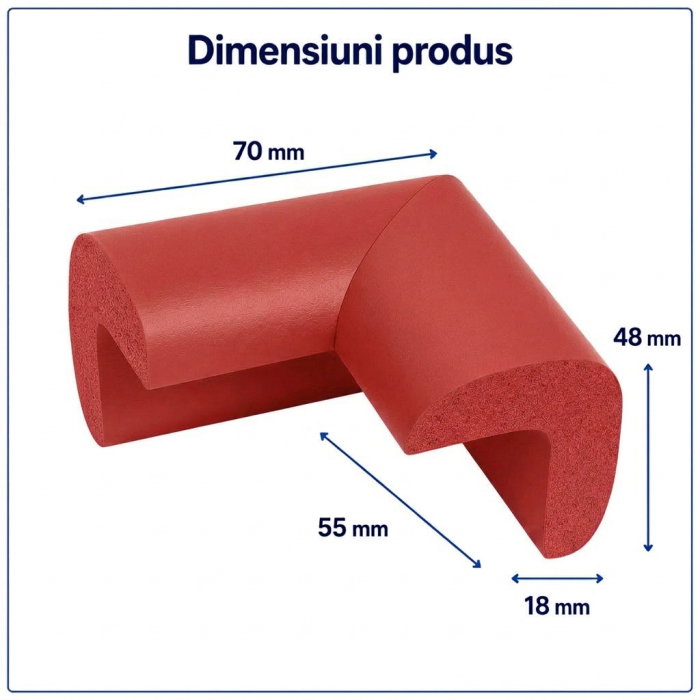 Protectie colturi mobilier, rosu [1]