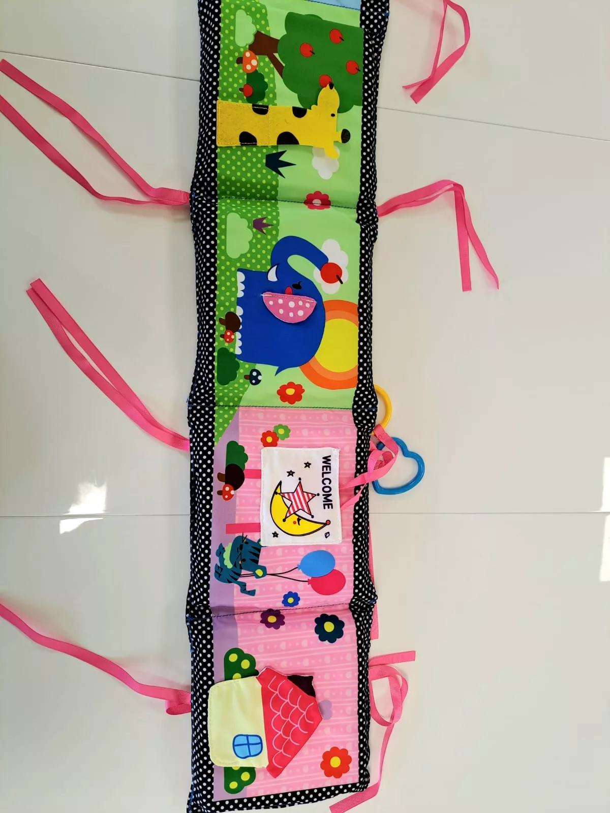 Protectie patut bebe, 110x16,5cm [7]