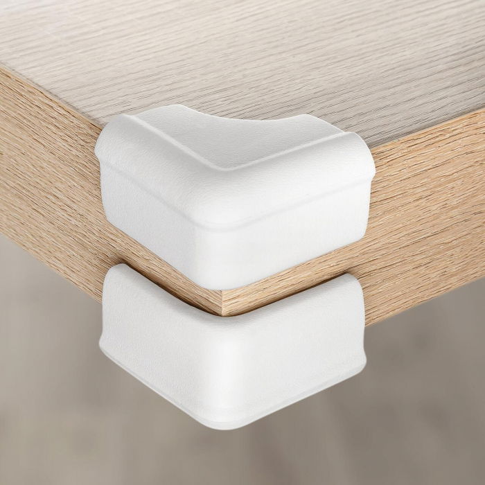Protectii colturi mobilier, din spuma, set 4 buc, Alb, REER [3]