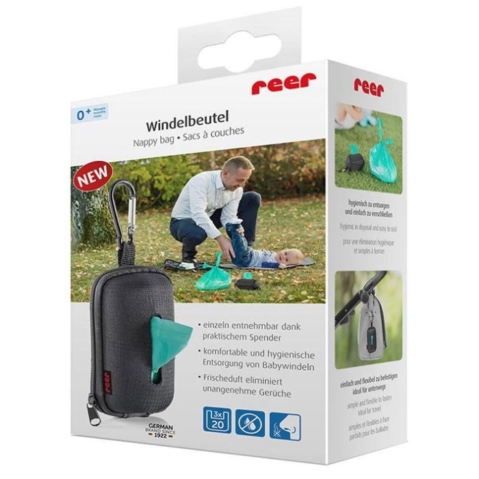 Pungi igienice parfumate pentru scutece, 60 bucati, cu dispenser, Reer 85011 [3]