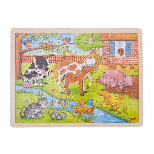 Puzzle de lemn, copii 3 ani+, viata la ferma [1]