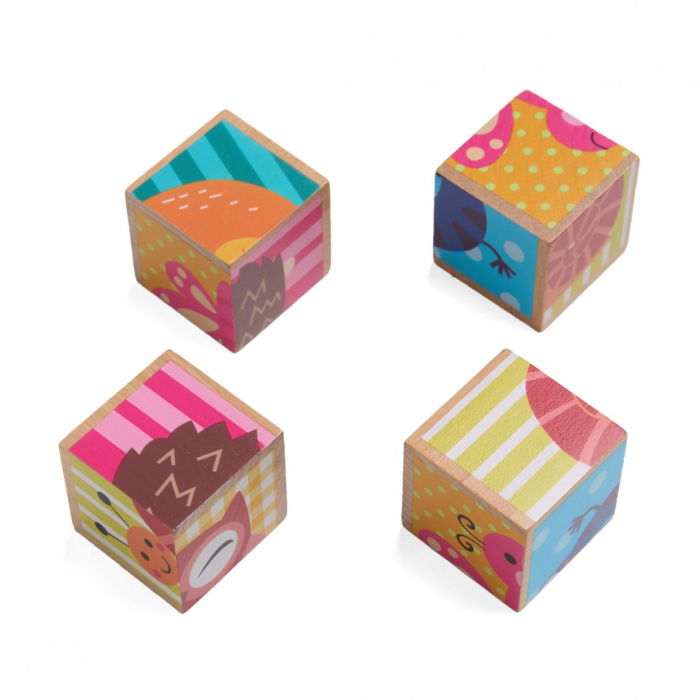 PUZZLE DIN LEMN CU ANIMALE, 4 PIESE, MOMKI [1]