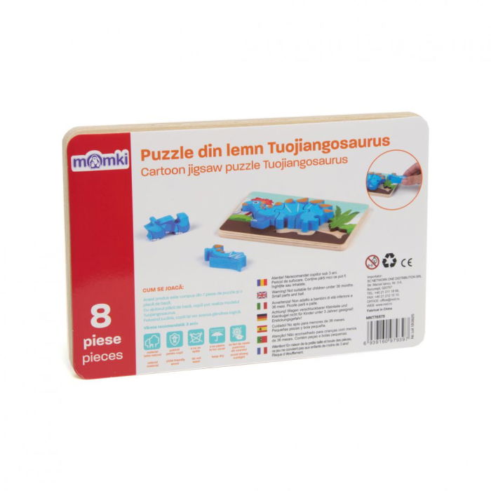 PUZZLE DIN LEMN TUOJIANGOSAURUS, 8 PIESE, MOMKI [2]