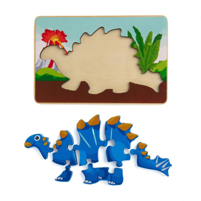 PUZZLE DIN LEMN TUOJIANGOSAURUS, 8 PIESE, MOMKI [3]