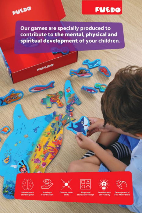 PUZZLE DIN SPUMA EVA, LUMEA MARINA, PUEDO [5]