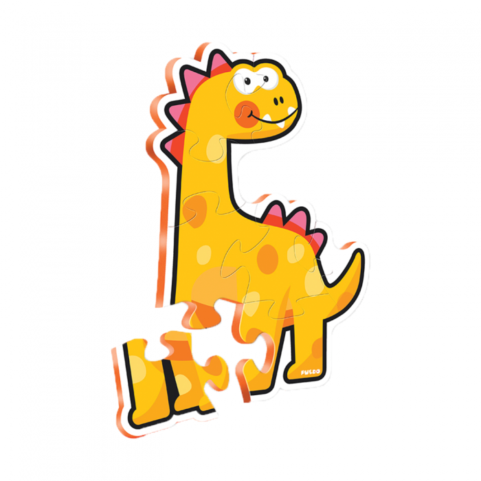 PUZZLE DIN SPUMA EVA, MAXI CU 10 PIESE, PORTOCALIU, PUEDO [1]