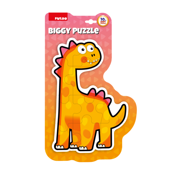 PUZZLE DIN SPUMA EVA, MAXI CU 10 PIESE, PORTOCALIU, PUEDO [2]