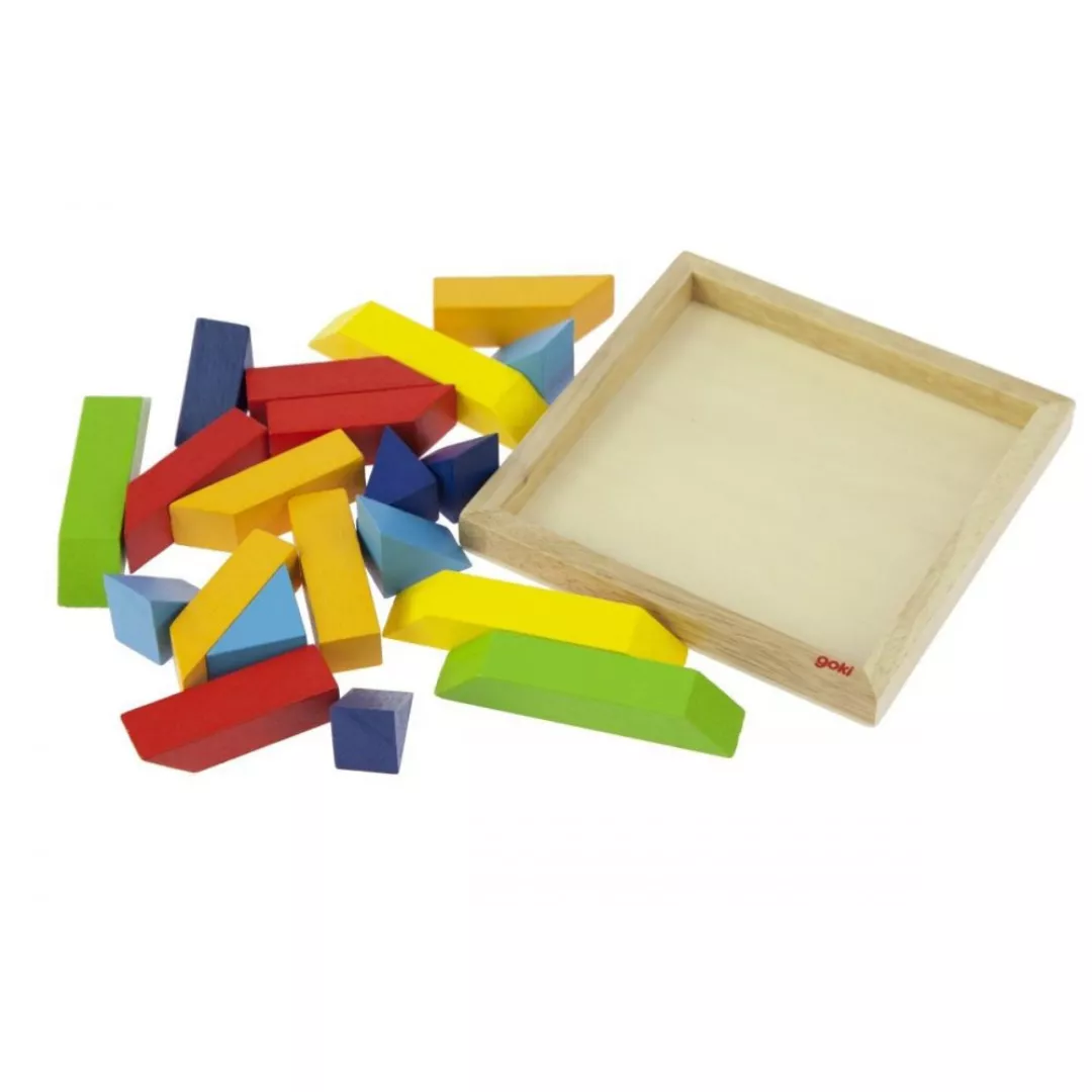 Puzzle lemn copii, 2 in 1, din lemn, Goki [4]