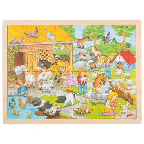 Puzzle lemn, copii 3 ani+, model gradina zoologica [1]