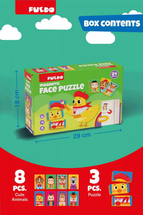 PUZZLE MAGNETIC DIN SPUMA EVA CU FE&#x21A;E, PUEDO [6]