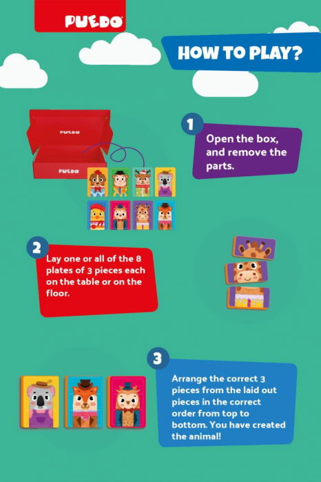 PUZZLE MAGNETIC DIN SPUMA EVA CU FE&#x21A;E, PUEDO [4]