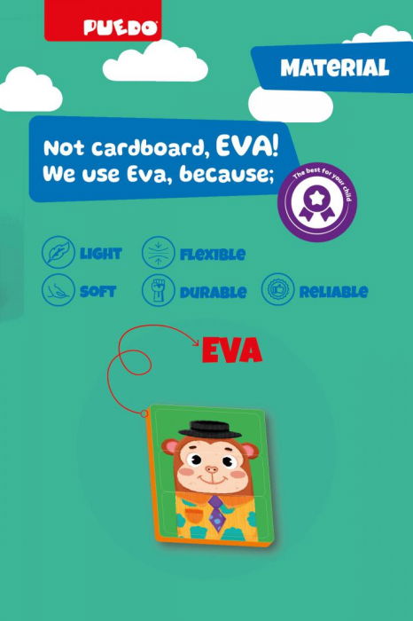 PUZZLE MAGNETIC DIN SPUMA EVA CU FE&#x21A;E, PUEDO [5]