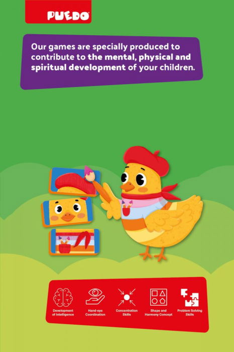 PUZZLE MAGNETIC DIN SPUMA EVA CU FE&#x21A;E, PUEDO [3]