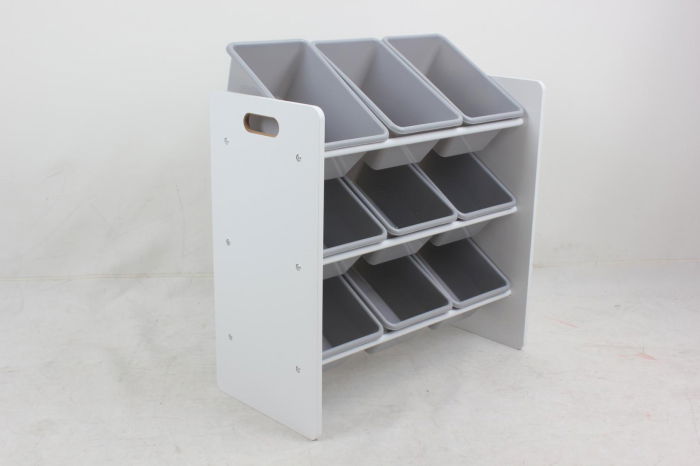 Raft depozitare cu 9 cosuri colorate gri, U-Grow [1]