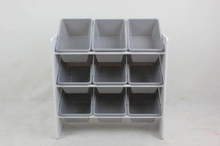 Raft depozitare cu 9 cosuri colorate gri, U-Grow [2]