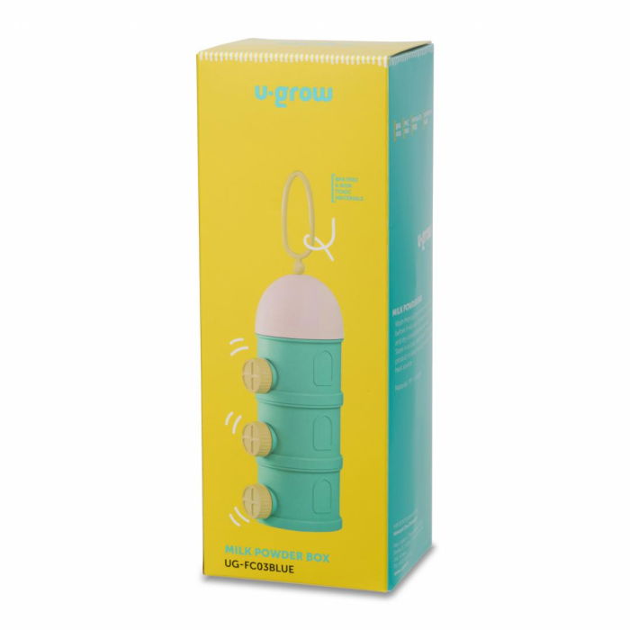 Recipient lapte praf U-Grow, albastru, cu 3 compartimente [3]