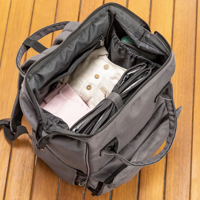 Rucsac multifunctional cu aleza pentru schimbat scutecul bebelusului, din plastic reciclat, Reer Growing Backpack 84221 [7]