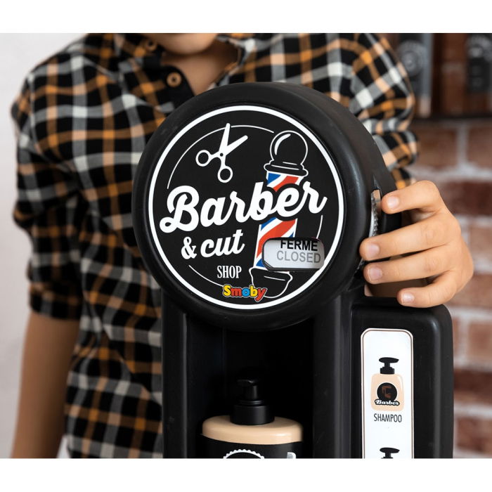 Salon coafura pentru copii Smoby Barber Shop, Barber and Cut negru [7]