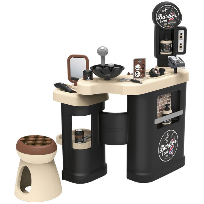 Salon coafura pentru copii Smoby Barber Shop, Barber and Cut negru [1]