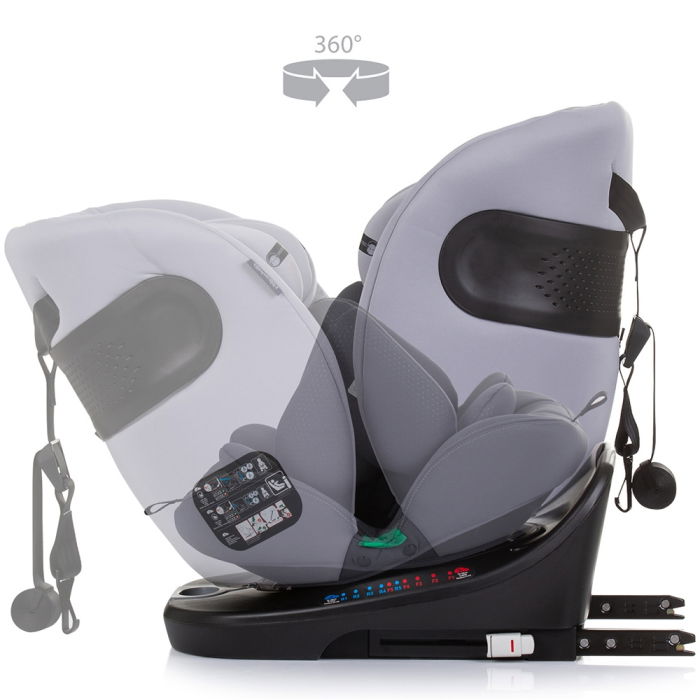 Scaun auto Chipolino Motion I-Size 40-150 cm granite cu sistem Isofix [6]