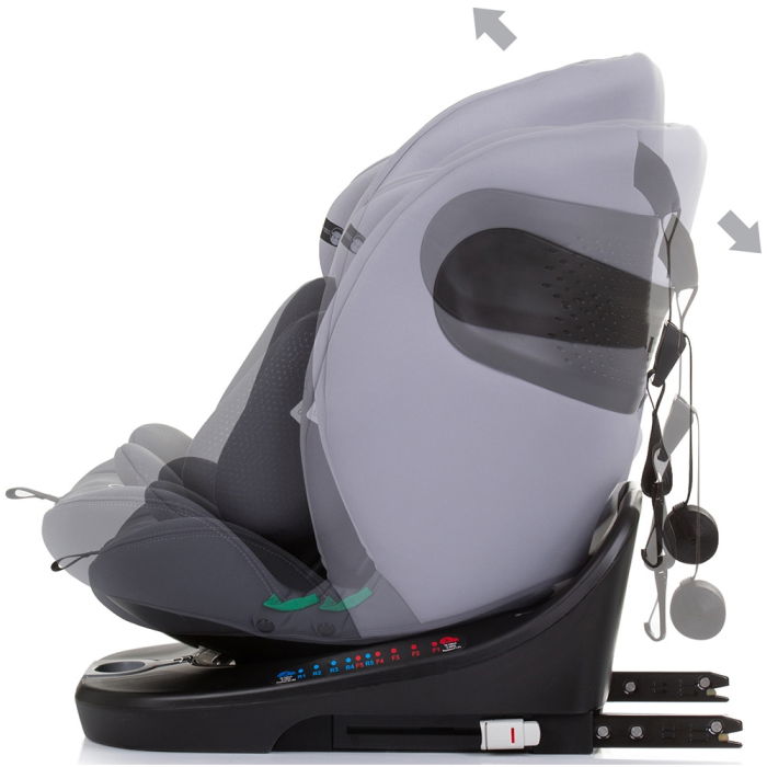 Scaun auto Chipolino Motion I-Size 40-150 cm granite cu sistem Isofix [4]
