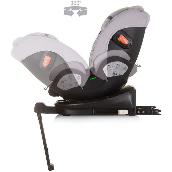 Scaun auto Chipolino Tourino I-Size 40-150 cm ash grey cu sistem Isofix [6]