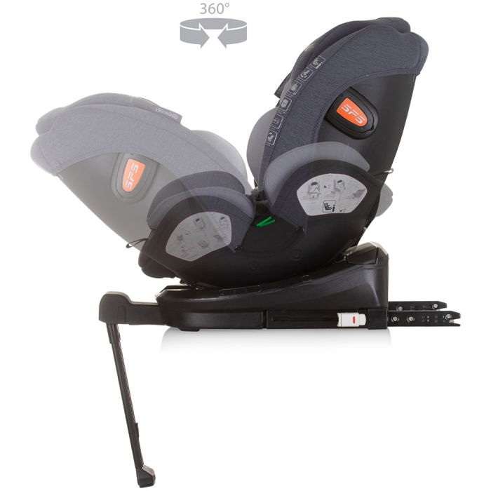 Scaun auto Chipolino Tourino I-Size 40-150 cm grey mix cu sistem Isofix [6]