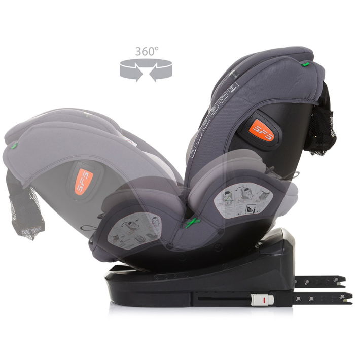 Scaun auto Chipolino Volare I-Size 40-150 cm granite cu sistem Isofix [6]