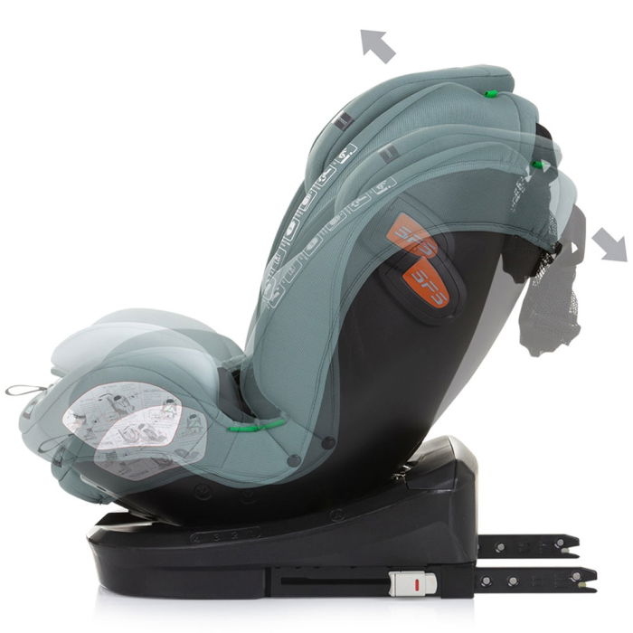 Scaun auto Chipolino Volare I-Size 40-150 cm pastel green cu sistem Isofix [4]