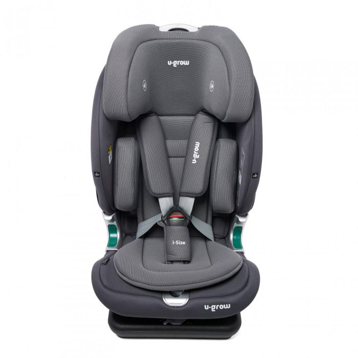 Scaun auto I-size U-Grow Goldfix Plus, isofix, 76-150 cm (9-36 kg), boxa bluetooth, gri [2]