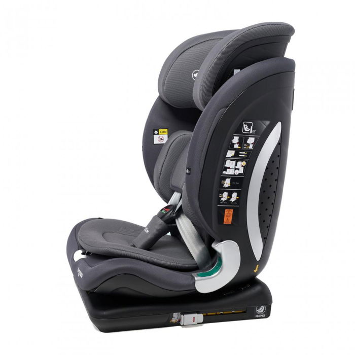 Scaun auto I-size U-Grow Goldfix Plus, isofix, 76-150 cm (9-36 kg), boxa bluetooth, gri [4]