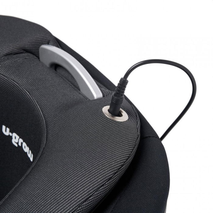 Scaun auto I-size U-Grow Goldfix Plus, isofix, 76-150 cm (9-36 kg), boxa bluetooth , negru [12]