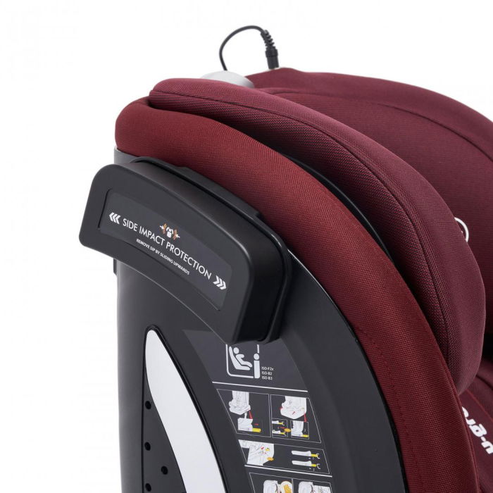 Scaun auto I-size U-Grow Goldfix Plus, isofix, 76-150 cm (9-36 kg), boxa bluetooth, rosu [9]