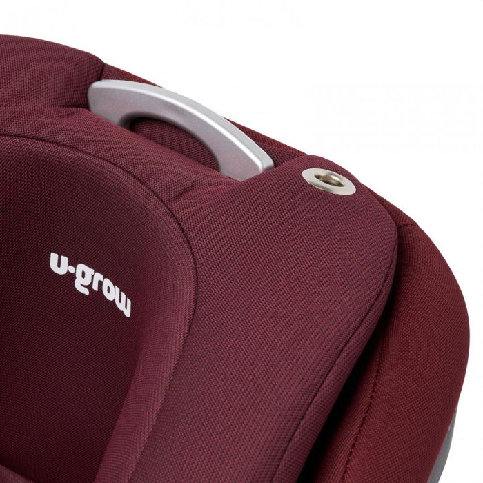 Scaun auto I-size U-Grow Goldfix Plus, isofix, 76-150 cm (9-36 kg), boxa bluetooth, rosu [12]