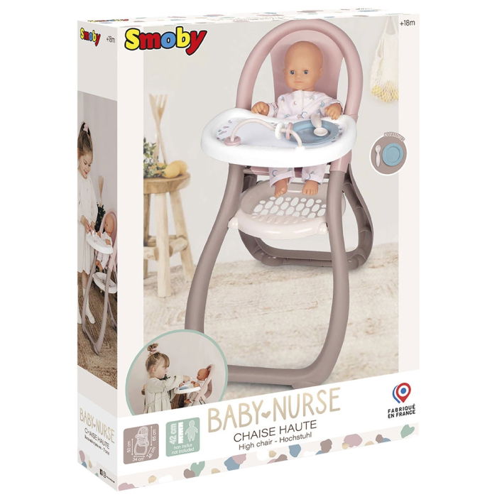 Scaun de masa pentru papusi Smoby Baby Nurse maro [1]