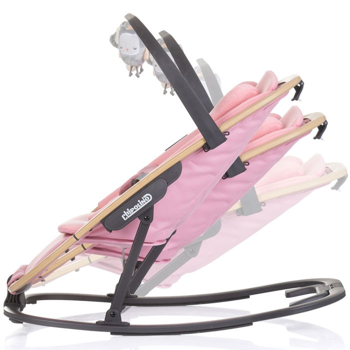 Scaunel balansoar Chipolino Senso pink marshmallow wood [3]