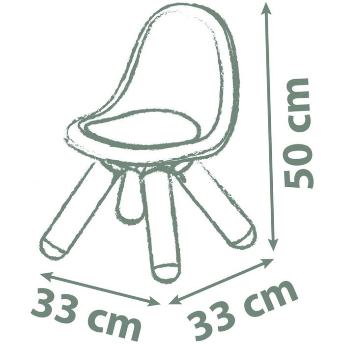 Scaunel cu spatar pentru copii Smoby Life terra cotta [4]